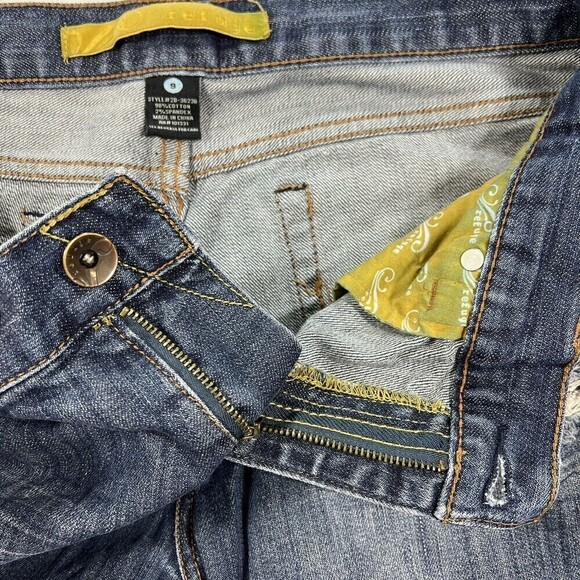 Refuge Straight Distressed Ankle Crop Denim Jeans 2B-3623B‎ Size 9 - Picture 4 of 12